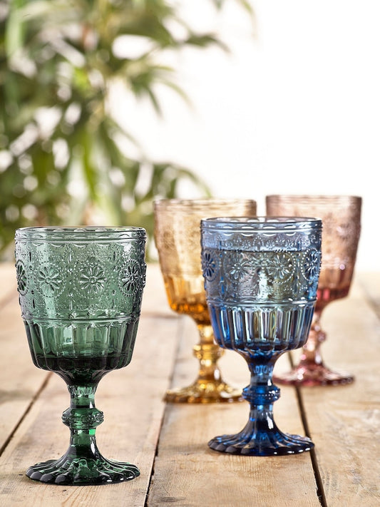 Copas Vintage de Cristal Coloreado